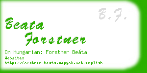 beata forstner business card