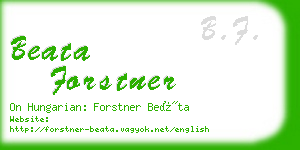 beata forstner business card